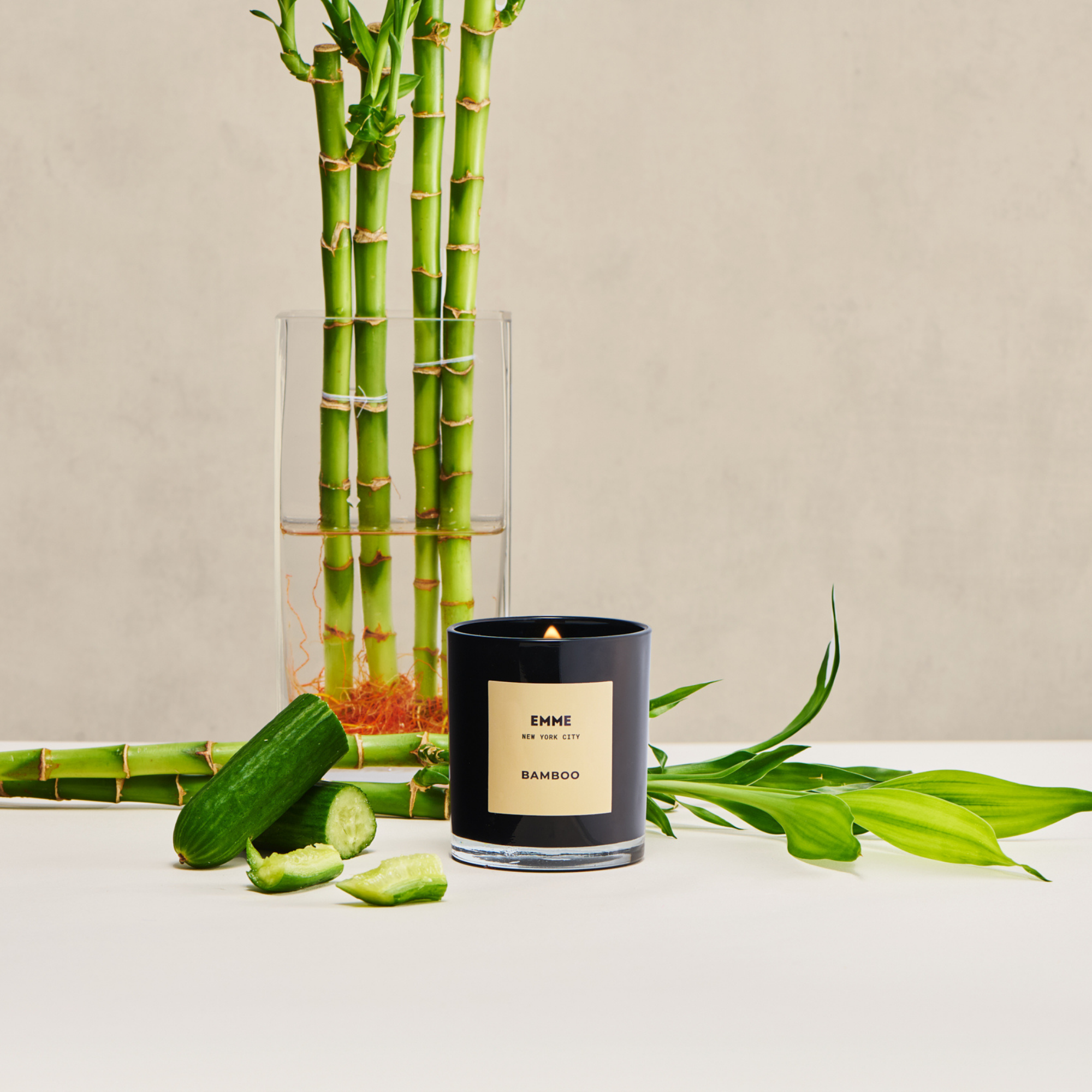 Bamboo Candle Jar, 10 oz