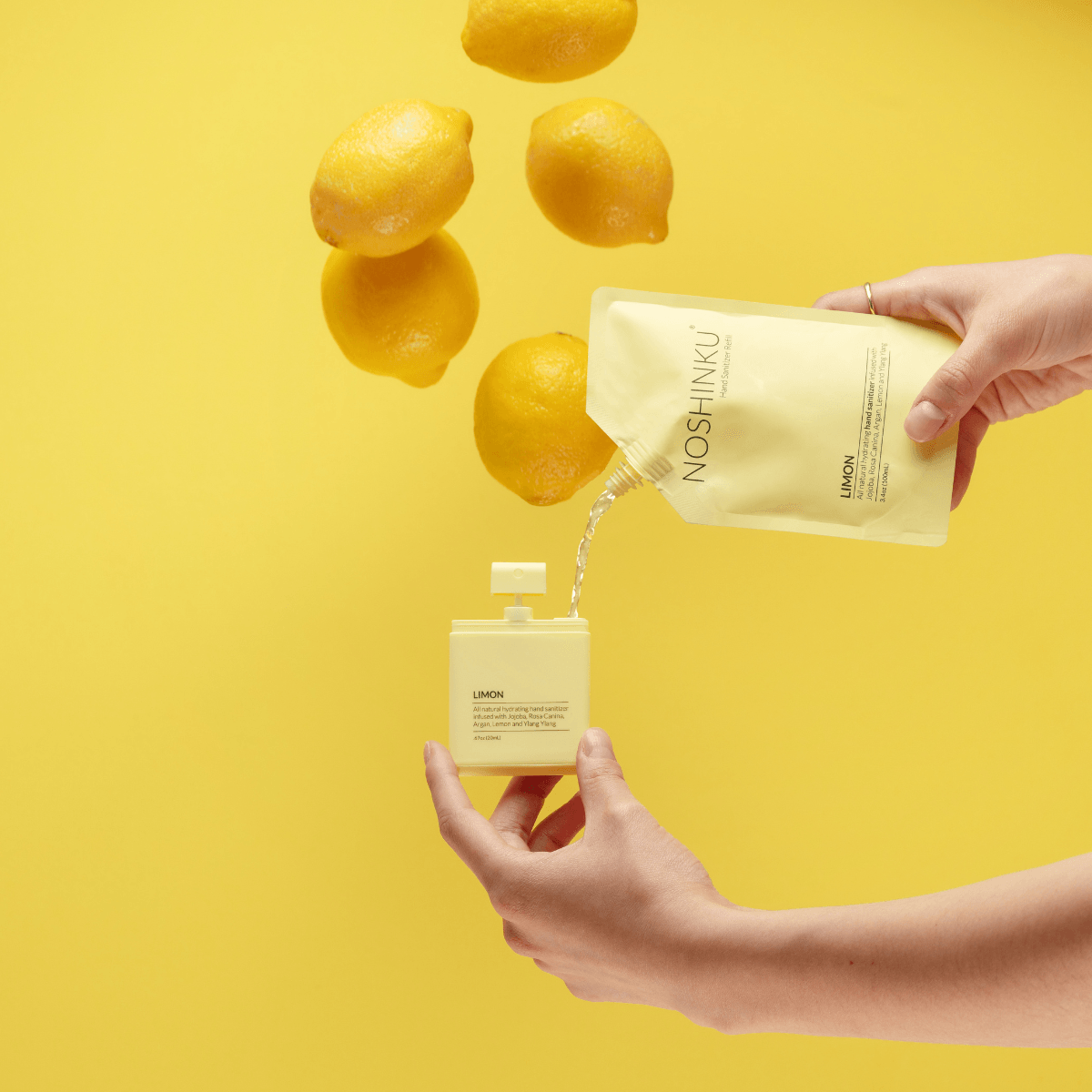 Refillable Lemon Ylang-Ylang Moisturizing Pocket Sanitizer - Asian Skincare Toronto