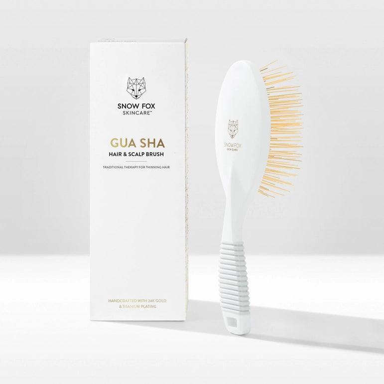 24K Gold-Plated Gua Sha Hair & Scalp Brush (SELLING OUT FAST!) - Asian Skincare Toronto