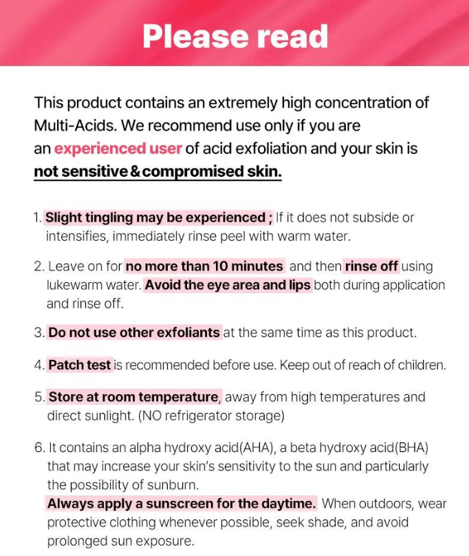 AHA BHA PHA LHA 35 Facial Smoothing Peel - Asian Skincare Toronto