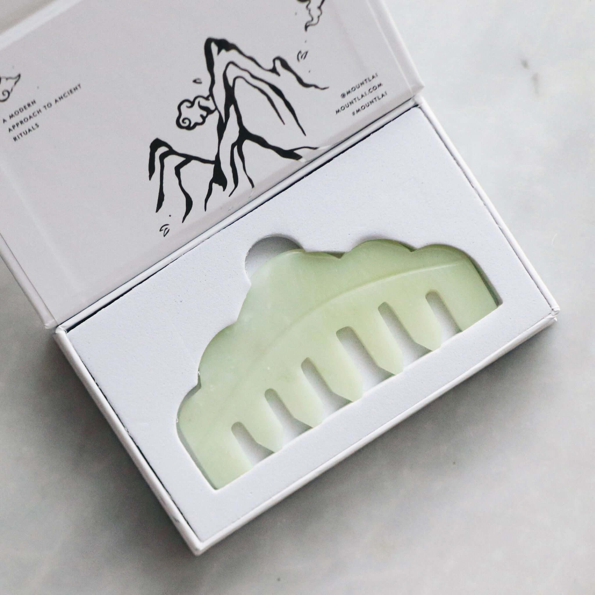 The Jade Massaging Gua Sha Comb - Asian Skincare Toronto 