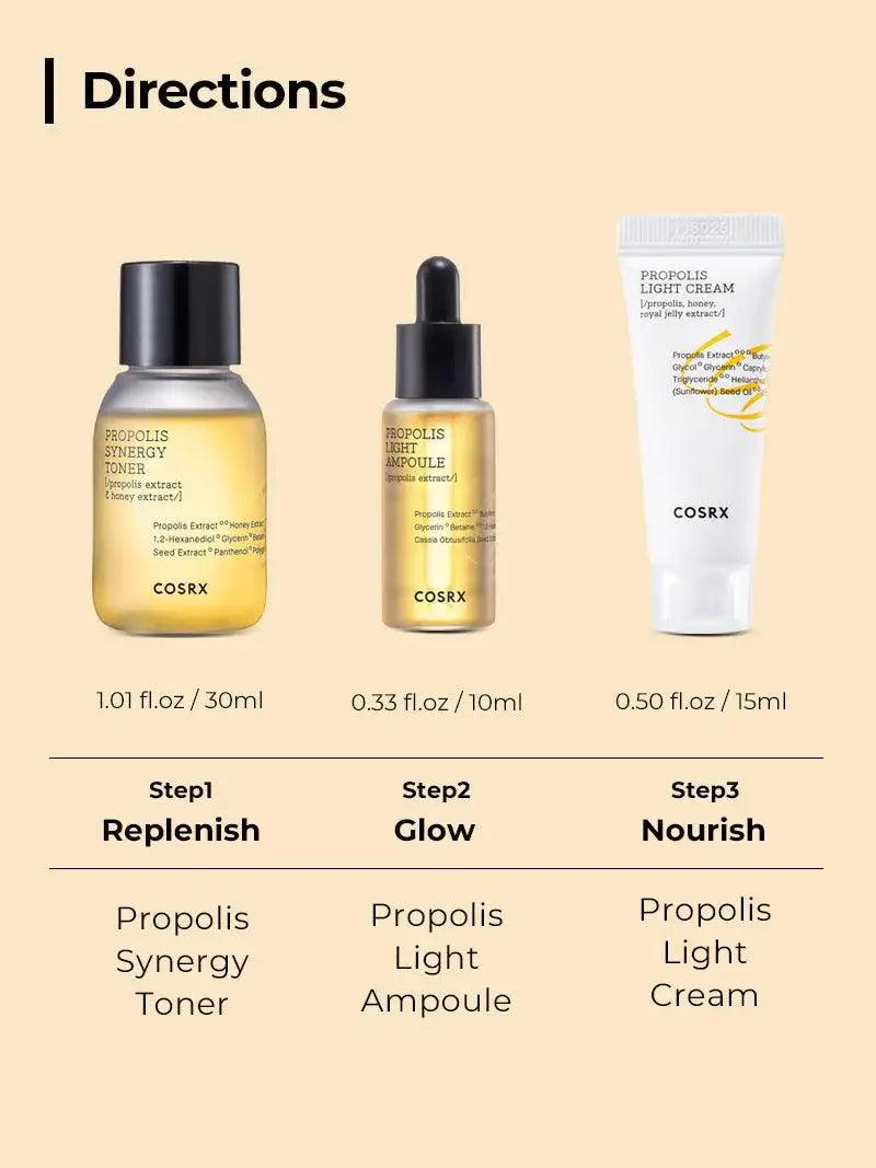 Honey Glow Propolis 3 Step Kit - Asian Skincare Toronto 