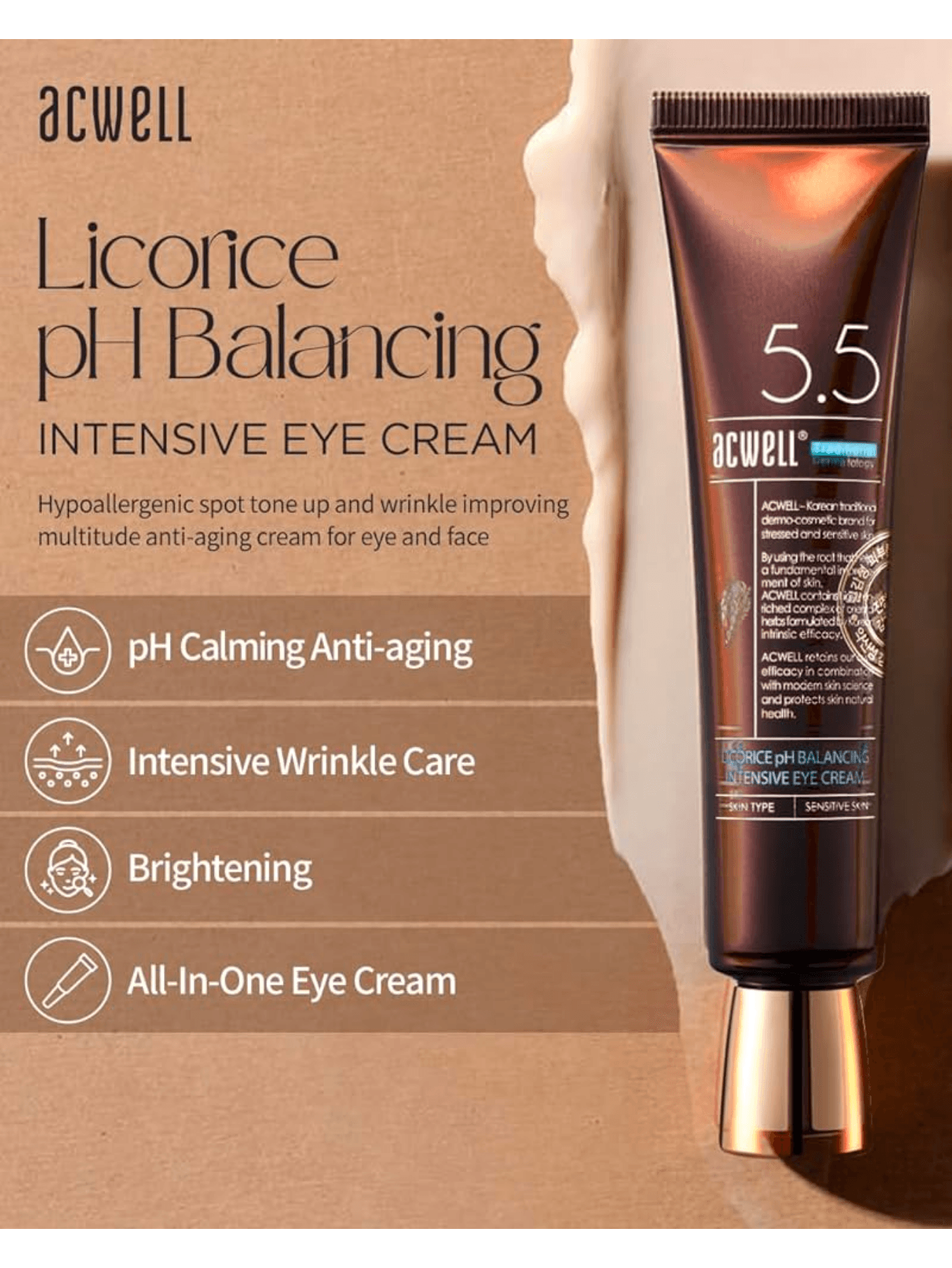 Licorice pH Balancing Intensive Eye Cream - Asian Skincare Toronto 