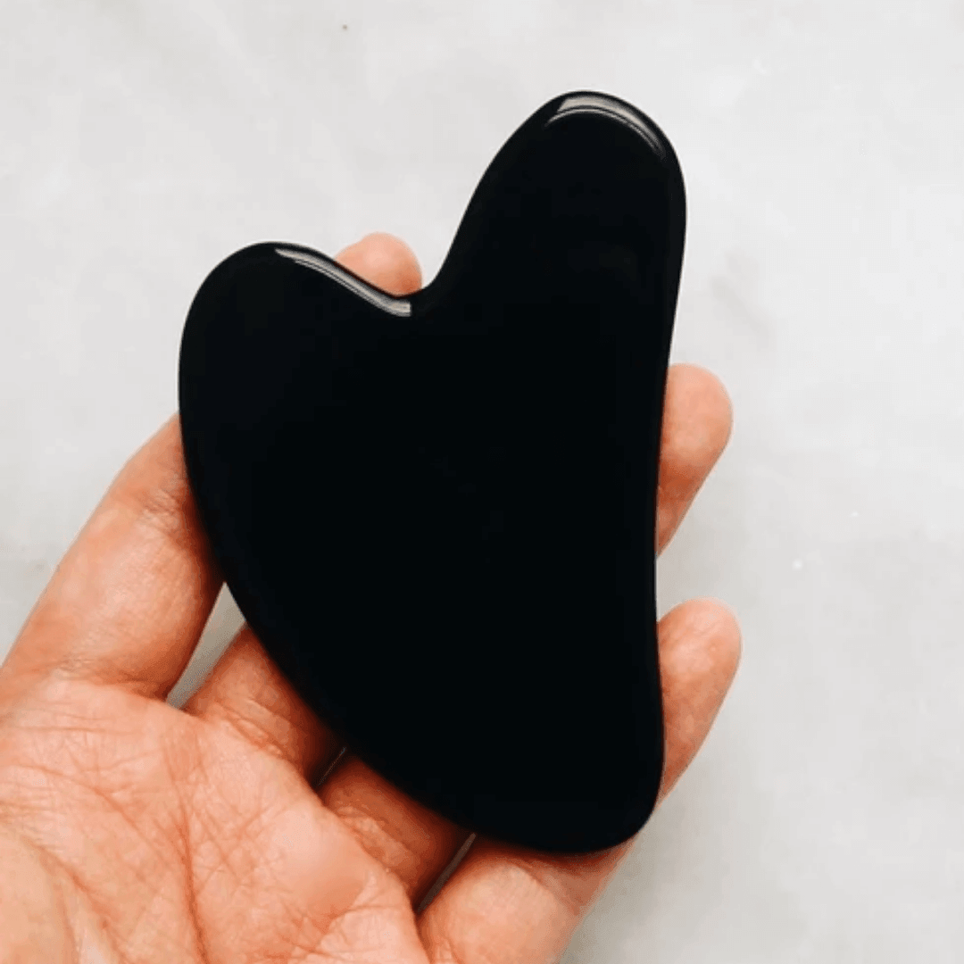 The Black Obsidian Gua Sha Facial Lifting Tool - Asian Skincare Toronto 