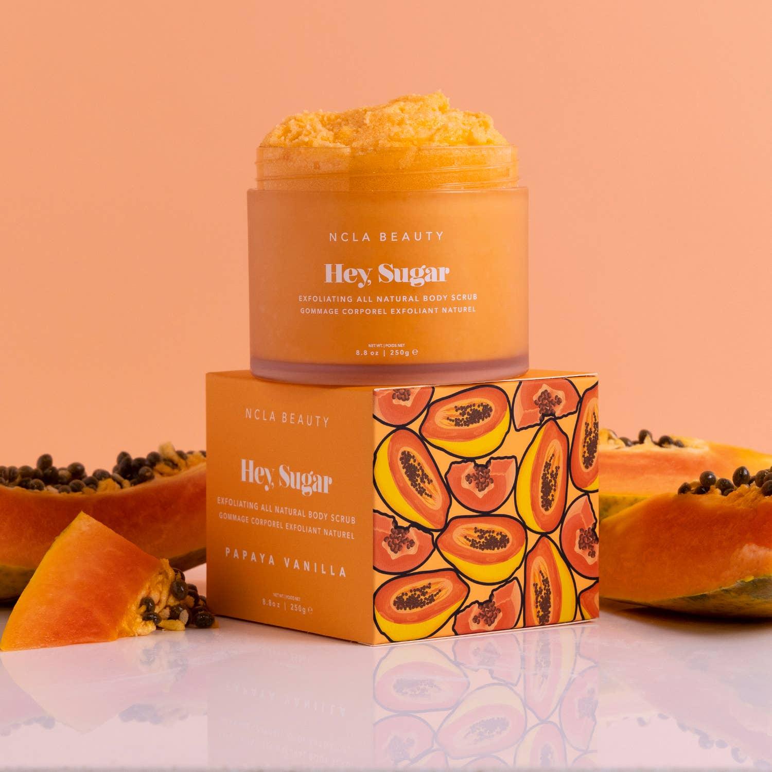 Hey, Sugar All Natural Body Scrub - Papaya Vanilla - Asian Skincare Toronto 