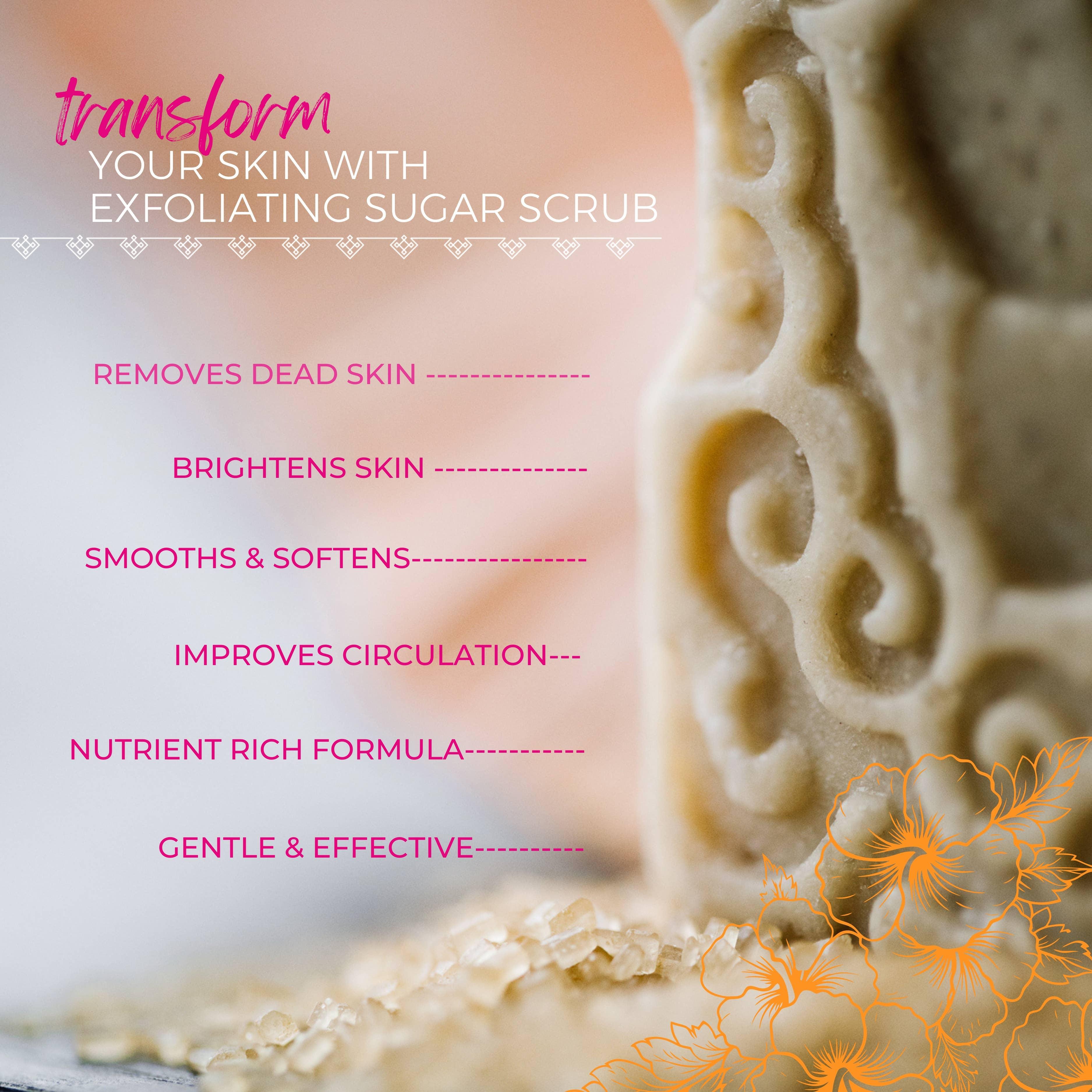 LIMITED EDITION Sugar Scrub Bar | Peach Hibiscus - Asian Skincare Toronto 