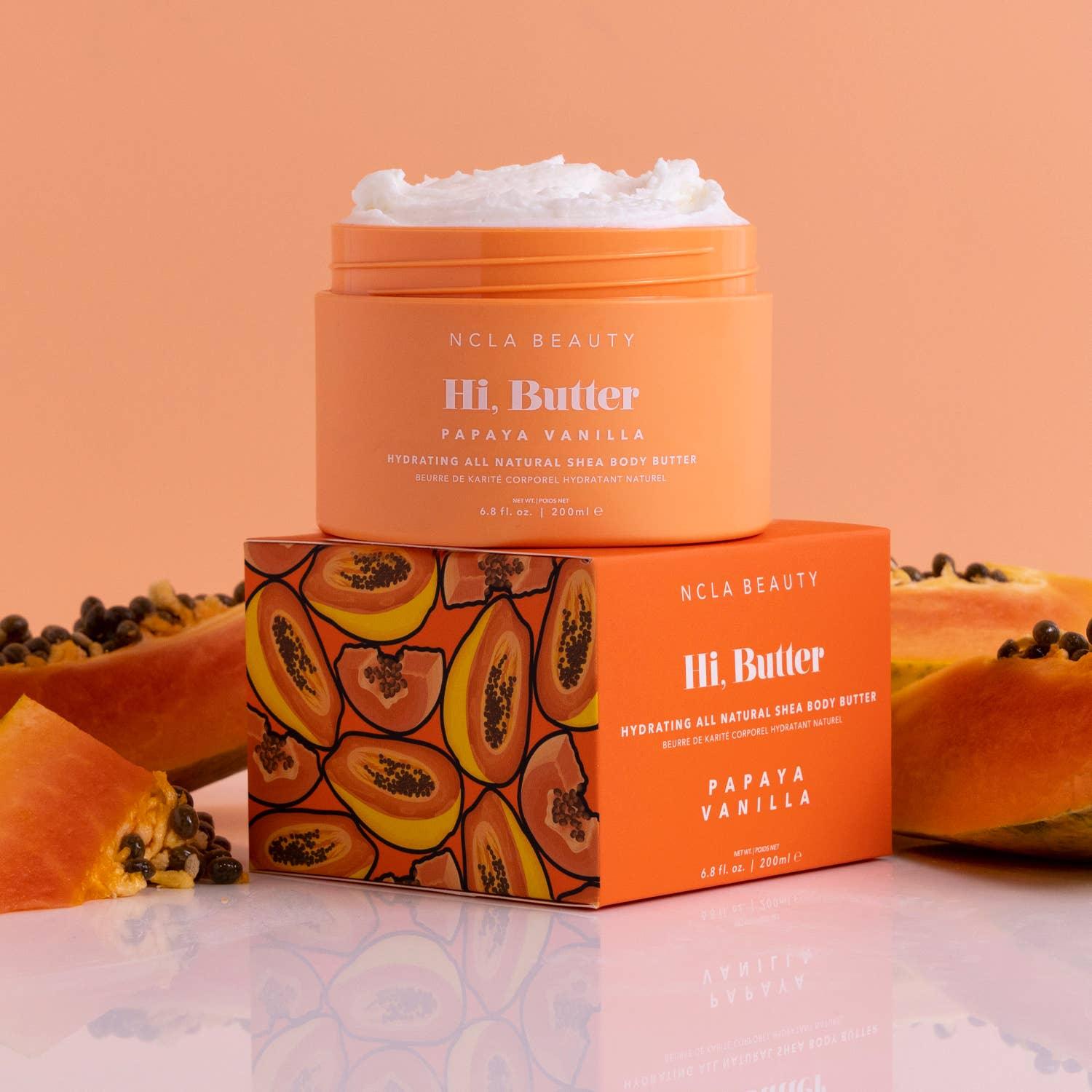 Hi, Butter All Natural Shea Body Butter - Papaya Vanilla - Asian Skincare Toronto 